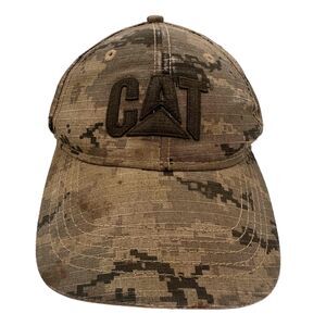 CAT Caterpillar Camouflage Print Embroidered Baseball Cap One Size